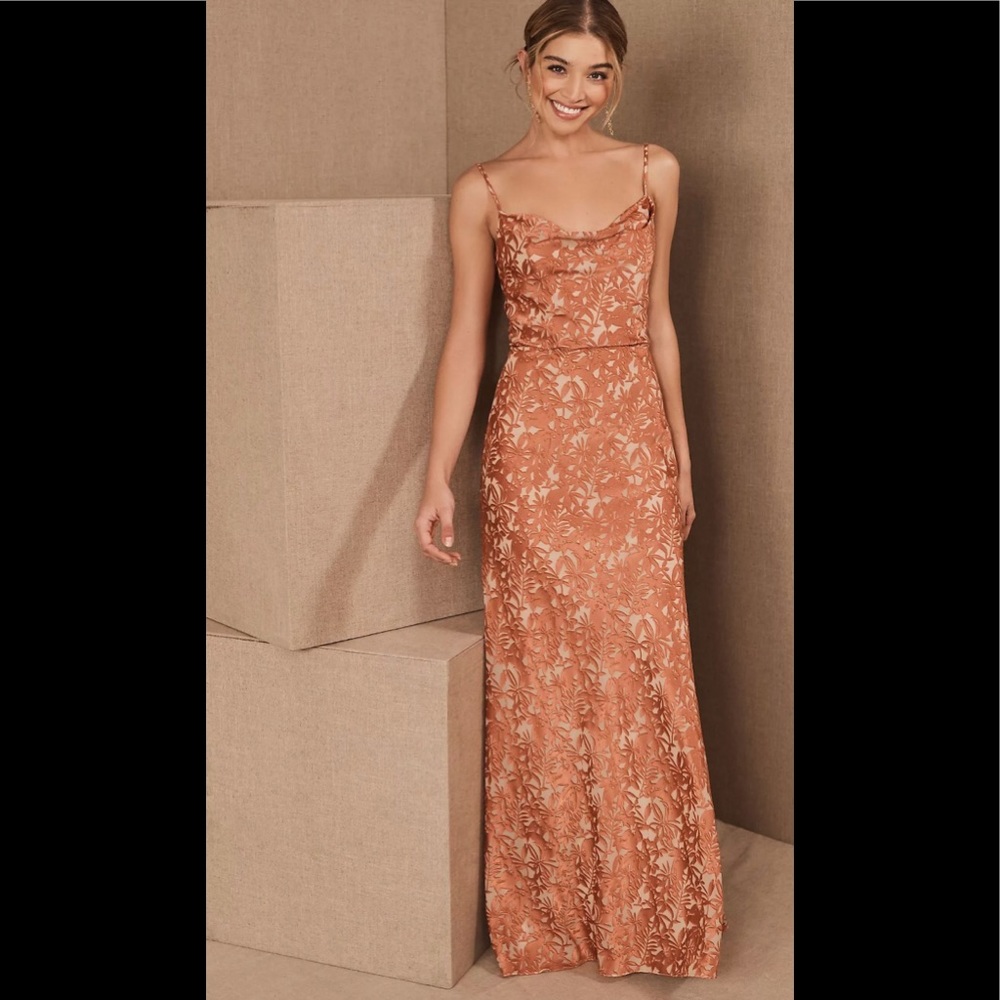 Jenny Yoo Dahlia Cowl Neck Dress